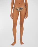 Image 2 of 4: Burberry Signature Check Tie Bikini Bottoms