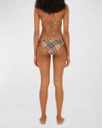 Image 3 of 4: Burberry Signature Check Tie Bikini Bottoms