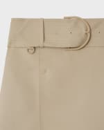 Image 5 of 5: Burberry Belted A-Line Skirt