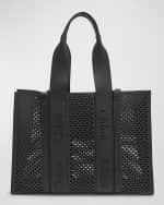 Image 1 of 5: Chloe Woody Large Tote Bag in Perforated Leather