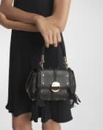 Image 2 of 5: Chloe Penelope Mini Top-Handle Bag in Studded Leather