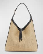 Image 1 of 4: Chloe Marcie Hobo Bag in Raffia and Leather