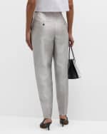 Image 4 of 6: Theory Shantung Twill Slim Tapered Pants