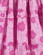 Image 4 of 4: Andy & Evan Girl's Floral-Print Maxi Dress, Size 2T-6X