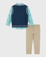 Image 2 of 5: Andy & Evan Boy's Four-Piece Sweater Vest Set, Size 2T-8