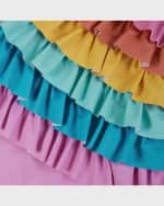 Image 3 of 3: Andy & Evan Girl's Multicolor Ruffle One-Piece Swimsuit, Size 2T-8