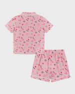 Image 2 of 5: Andy & Evan Girl's Floral-Print Shorts Pajama Set, Size 2T-6X