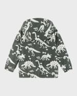 Image 2 of 2: Andy & Evan Boy's Dinosaur-Print Raincoat, Size 2T-8