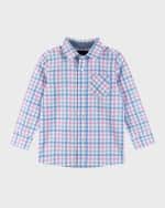 Image 4 of 5: Andy & Evan Boy's Plaid Button Down Shirt W/ Bow Tie & Pants Set, Size 2T-8