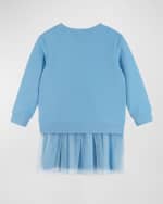 Image 2 of 5: Andy & Evan Girl's Heart-Print Crewneck & Dress Set, Size 2T-6