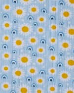 Image 5 of 5: Andy & Evan Girls Daisy-Print Top W/ Denim Overalls Set, Size 2T-6X