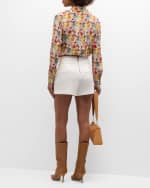 Image 3 of 6: Alice + Olivia Donald High-Waist Shorts