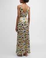 Image 3 of 6: Alice + Olivia Boundless Butterfly Renita Ruffle Hem Wrap Dress