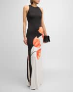 Image 2 of 6: Alice + Olivia Pania Two-Tone Floral Maxi Dress