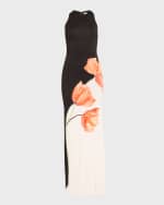 Image 1 of 6: Alice + Olivia Pania Two-Tone Floral Maxi Dress