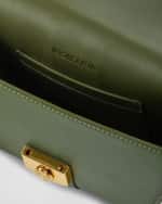 Image 5 of 5: Veronica Beard The Crest Small Lock Leather Crossbody Bag