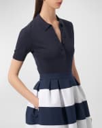 Image 4 of 4: Carolina Herrera Short-Sleeve Knit Polo Shirt