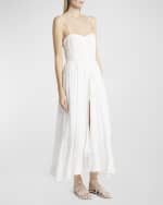Image 5 of 6: Isabel Marant Erika Embroidered Sleeveless Maxi Dress