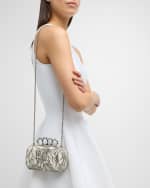 Image 3 of 6: Alexander McQueen Knuckle Four-Ring Embellished Clutch Bag