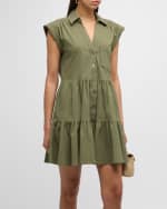 Image 5 of 6: Veronica Beard Trisha Cotton Shirtdress