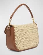 Image 4 of 5: Valentino Garavani Alltime VLOGO Flap Crochet Shoulder Bag