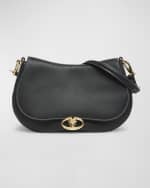 Image 1 of 6: Valentino Garavani VLOGO Flap Leather Shoulder Bag