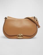 Image 1 of 6: Valentino Garavani VLOGO Flap Leather Shoulder Bag