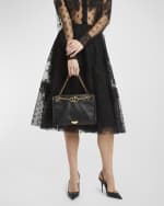 Image 3 of 6: Valentino Garavani VLOGO Flap Leather Chain Shoulder Bag