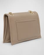 Image 4 of 6: Valentino Garavani VLOGO Flap Leather Chain Shoulder Bag