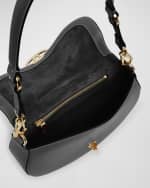 Image 5 of 6: Valentino Garavani VLOGO Large Flap Leather Shoulder Bag