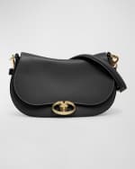 Image 1 of 6: Valentino Garavani VLOGO Large Flap Leather Shoulder Bag