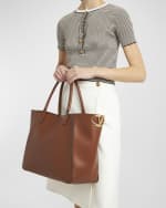 Image 3 of 6: Valentino Garavani VLOGO Large Calfskin Tote Bag