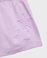 Image 3 of 3: Flowers by Zoe Girl's Laser-Cut Star Shorts, Size S-XL