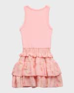 Image 2 of 6: Flowers by Zoe Girl's Tiered Eyelet Tank Dress, Size S-XL