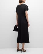 Image 4 of 6: Peserico Chain-Trim Midi Dress