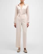 Image 5 of 6: Peserico High-Rise Tapered Pants