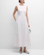 Image 5 of 6: Peserico Sleeveless Chain-Trim Maxi Dress