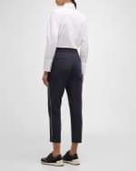 Image 3 of 6: Peserico Cropped Chain-Trim Pants