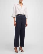 Image 5 of 6: Peserico Cropped Straight-Leg Pants