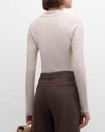 Image 5 of 6: Peserico Ribbed Button-Down Cardigan