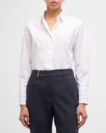 Image 3 of 6: Peserico Chain-Trim Cotton Shirt