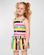 Image 1 of 4: Hannah Banana Girl's Striped Knit Shorts, Size 7-10