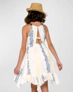 Image 2 of 4: Hannah Banana Girl's Halter Floral-Print Sundress, Size 7-14