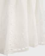 Image 2 of 6: Hannah Banana Girl's Eyelet Ruffle Trim Dress, Size 4-6