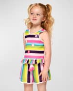 Image 1 of 4: Hannah Banana Girl's Multicolor Stripe Knit Top, Size 7-10