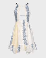 Image 3 of 6: Hannah Banana Girl's Halter Floral-Print Sundress, Size 4-6
