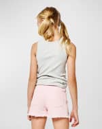 Image 2 of 4: Hannah Banana Girl's Embroidered Flower Heart Tank Top, Size 7-14