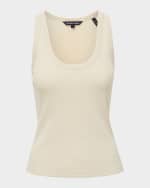 Image 1 of 5: Veronica Beard Birke Scoop-Neck Tank Top