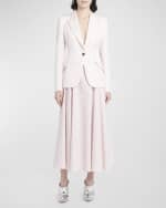 Image 7 of 7: Alexander McQueen Leaf Crepe Blazer Jacket with Shoulder Slash Detail