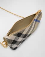 Image 5 of 6: Burberry Shield Micro Check Crossbody Bag